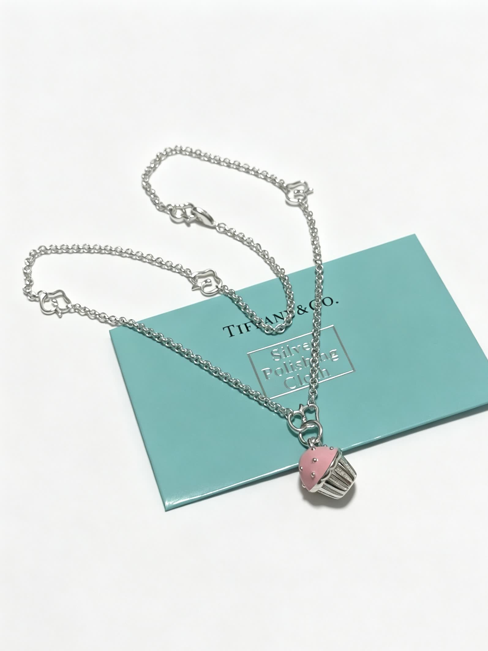 Tiffany & Co. Silver Cupcake Pendant Necklace